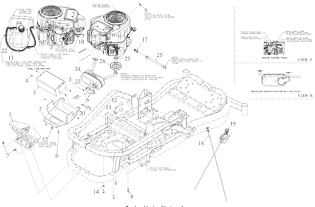 Engine Accessories Diagram and Parts List for ZT2-50KW (17AIEAC2A10)(2023) Cub Cadet Lawn Tractor